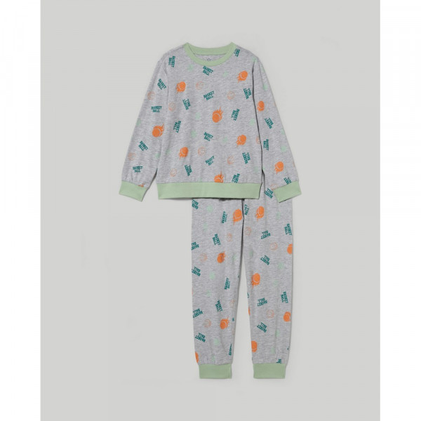 BLUKIDS PIDZAMA GREY MELANGE