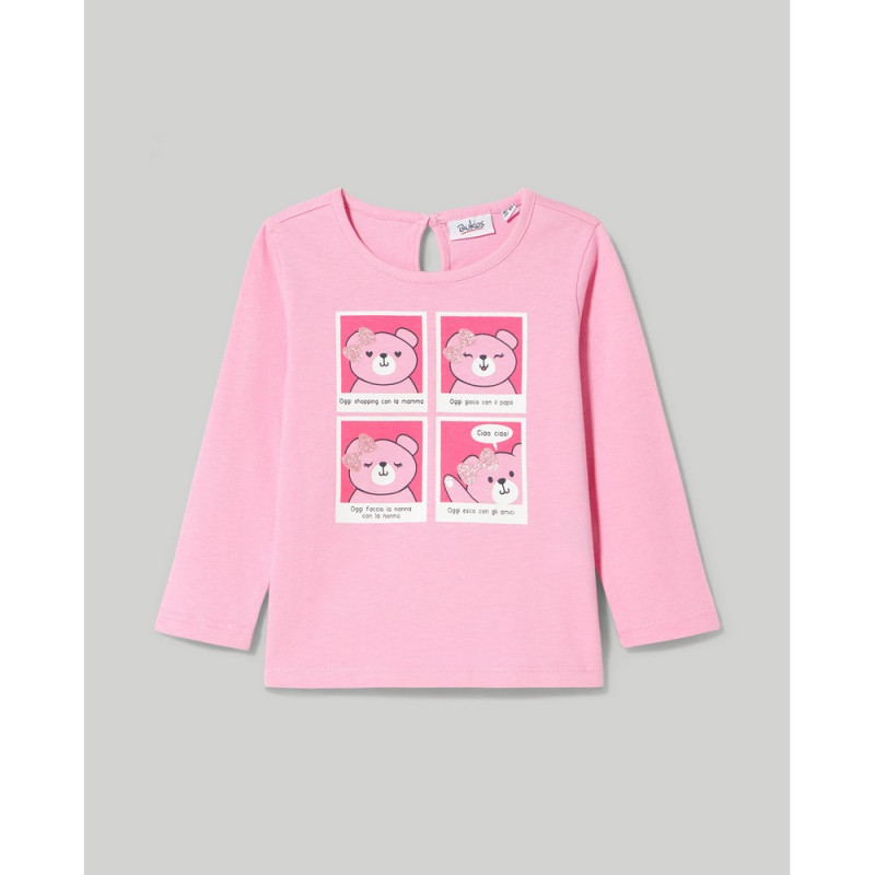 BLUKIDS MAJICA DUG RUKAV PRISM PINK