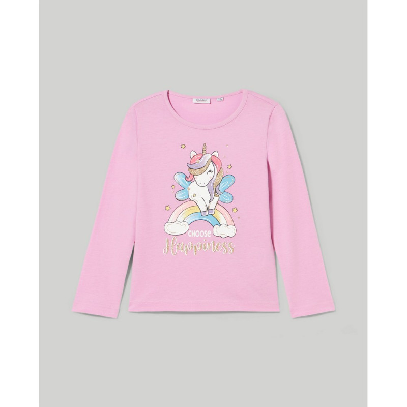 BLUKIDS MAJICA DUG RUKAV PINK LAVENDER 