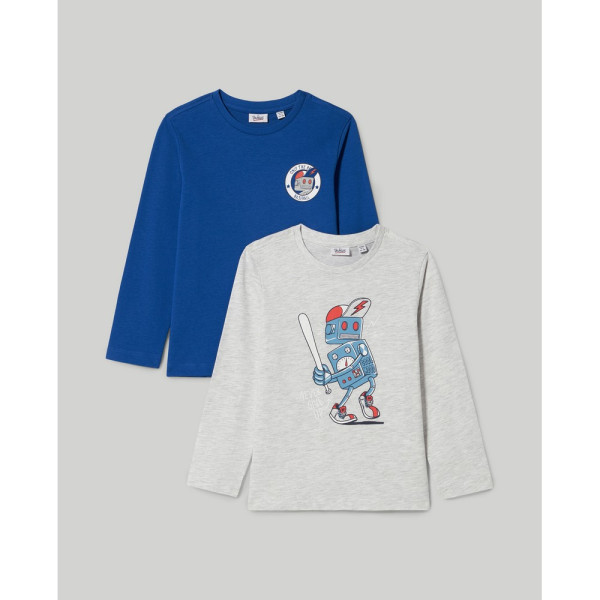 BLUKIDS MAJICA DUG RUKAV CLASSIC BLUE2 KOM 