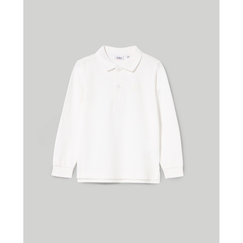 BLUKIDS MAJICA POLO DUG RUKAV BRIGHT WHITE
