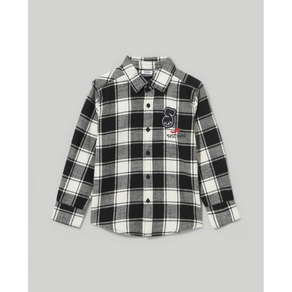 BLUKIDS KOSULJA BLACK/WHITE CHECK