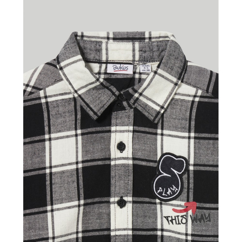 BLUKIDS KOSULJA BLACK/WHITE CHECK