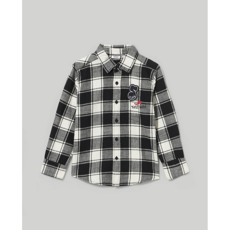 BLUKIDS KOSULJA BLACK/WHITE CHECK