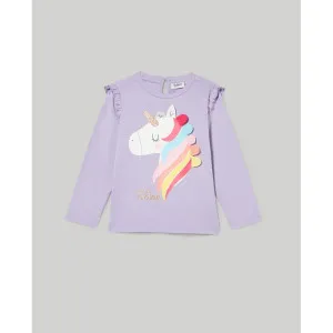 BLUKIDS MAJICA DUG RUKAV PURPLE HEATHER