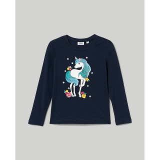 BLUKIDS MAJICA DUG RUKAV DRESS BLUES
