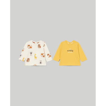 BLUKIDS MAJICA DUG RUKAV YOLK YELLOW2 KOM 