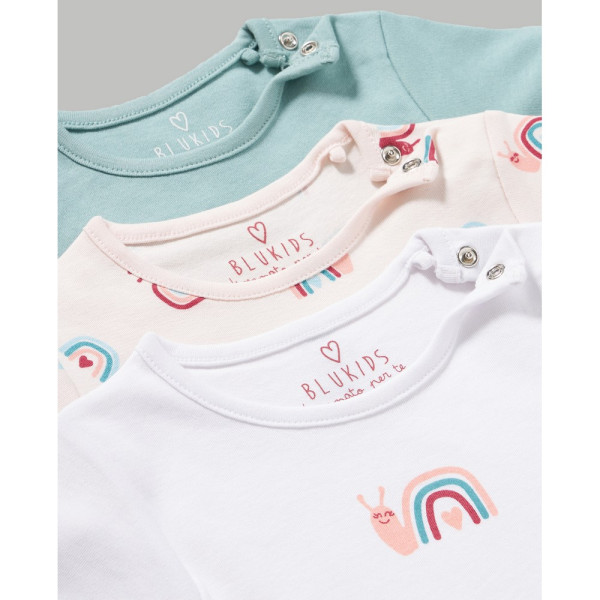 BLUKIDS BODI KRATAK RUKAV MULTICOLOUR3 KOM 