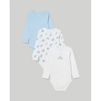 BLUKIDS BODI DUG RUKAV CASHMERE BLUE3 KOM 