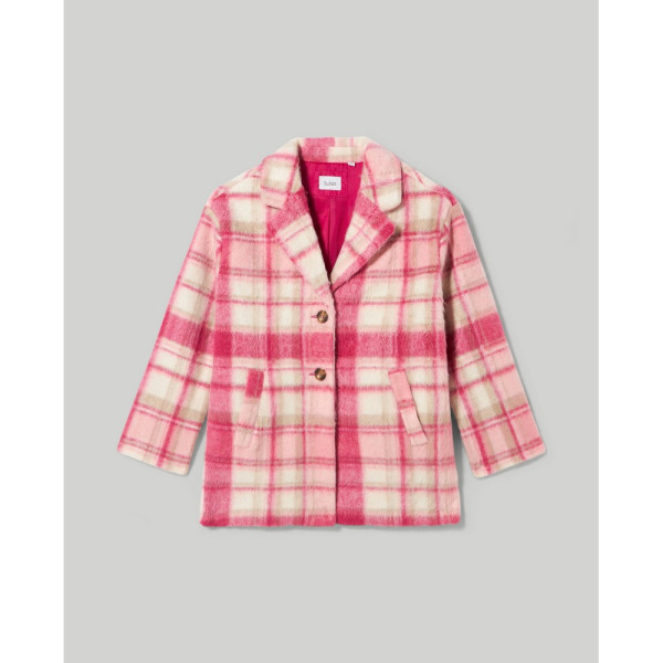 BLUKIDS JAKNA ORANGE/VIOLET CHECK