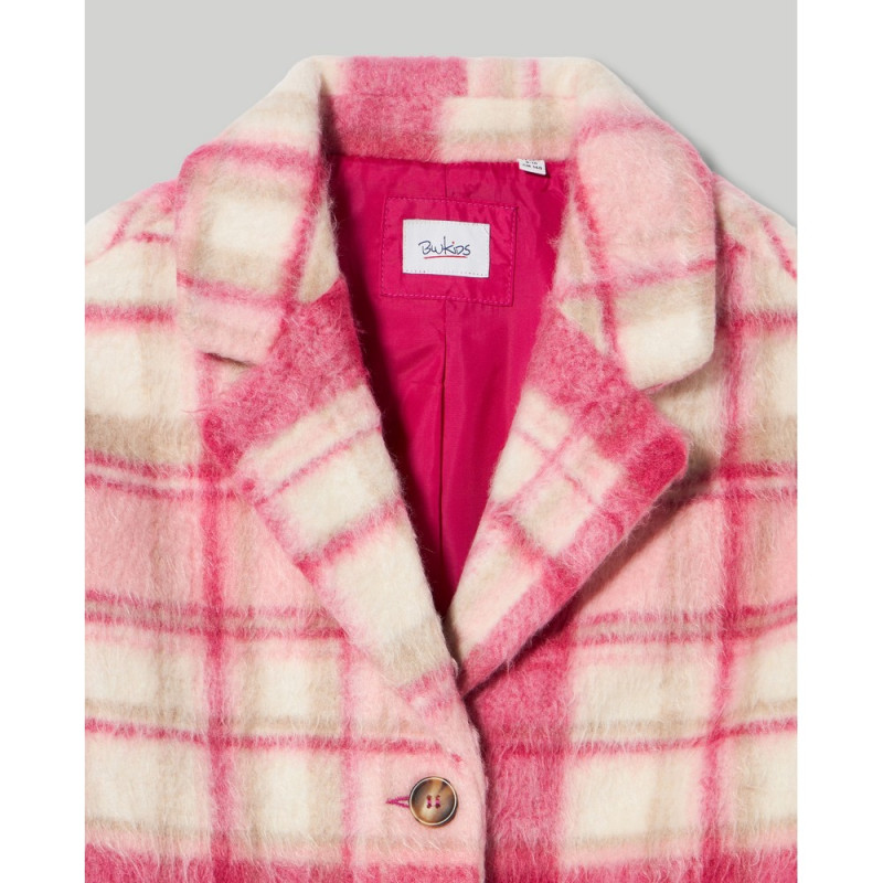 BLUKIDS JAKNA ORANGE/VIOLET CHECK