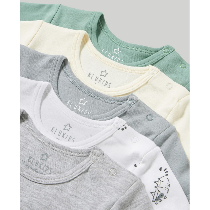 BLUKIDS BODI KRATAK RUKAV MULTICOLOUR5 KOM 