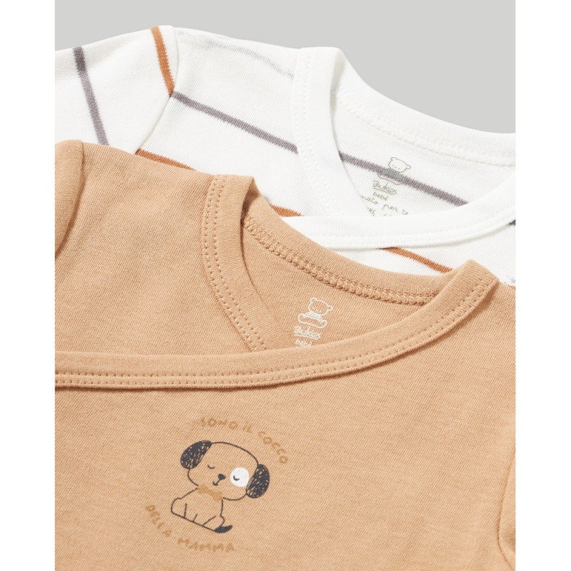 BLUKIDS BODI DUG RUKAV BEIGE MELANGE2 KOM