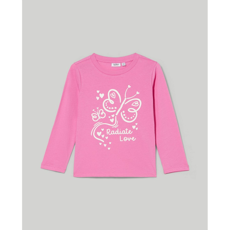 BLUKIDS MAJICA DUG RUKAV FUCHSIA PINK