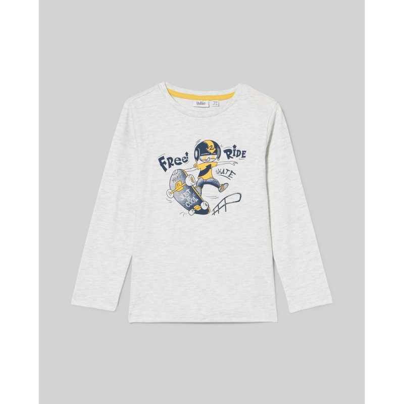 BLUKIDS MAJICA DUG RUKAV LIGHT GREY MELANGE