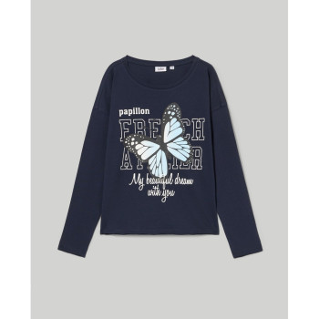 BLUKIDS MAJICA DUG RUKAV INSIGNIA BLUE 