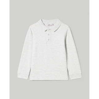 BLUKIDS MAJICA POLO DUG RUKAV LIGHT GREY MELANGE