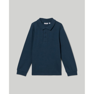 BLUKIDS MAJICA POLO DUG RUKAV BLUE WING TEAL