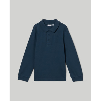 BLUKIDS MAJICA POLO DUG RUKAV BLUE WING TEAL 