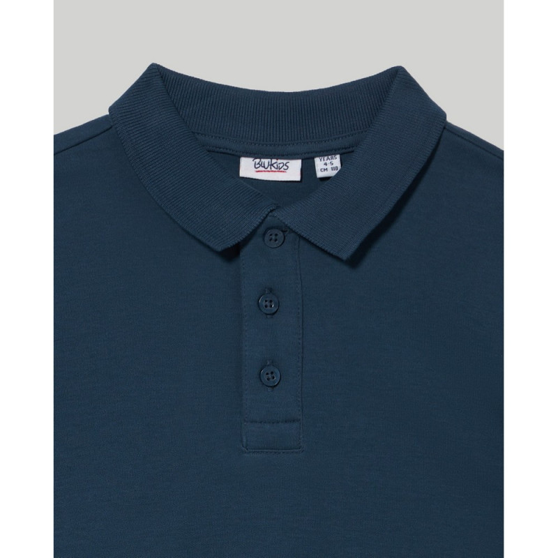 BLUKIDS MAJICA POLO DUG RUKAV BLUE WING TEAL