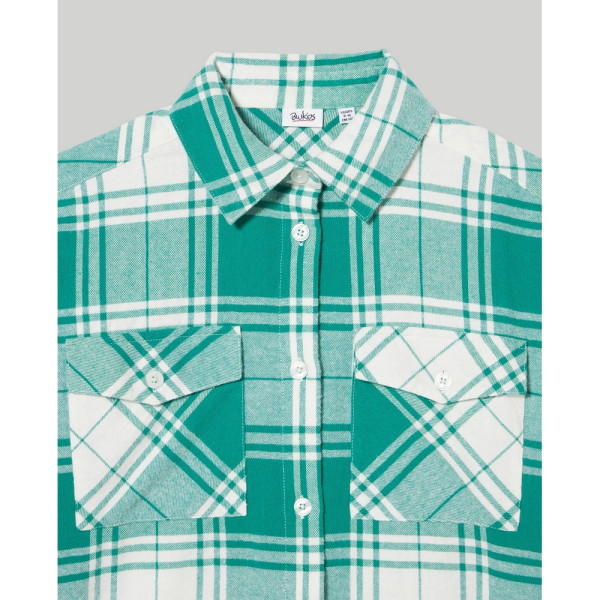 BLUKIDS KOSULJA WHITE/GREEN CHECK