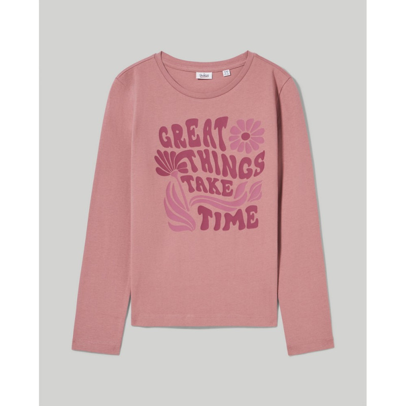 BLUKIDS MAJICA DUG RUKAV DUSTY ROSE