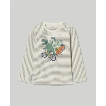 BLUKIDS MAJICA DUG RUKAV LIGHT GREY MELANGE 