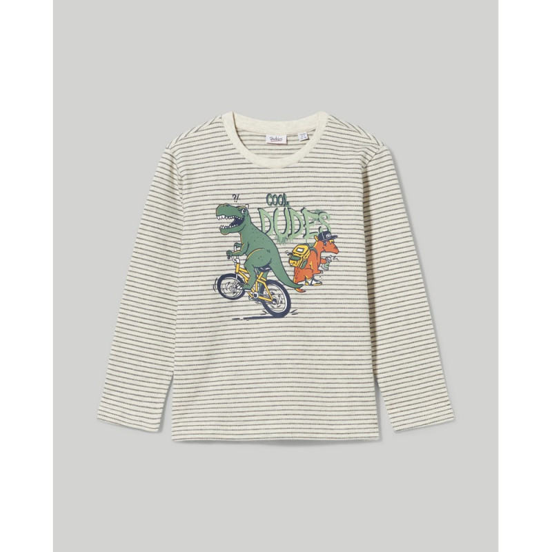 BLUKIDS MAJICA DUG RUKAV LIGHT GREY MELANGE