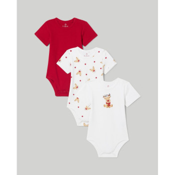 BLUKIDS BODI KRATAK RUKAV WHITE/RED3 KOM 