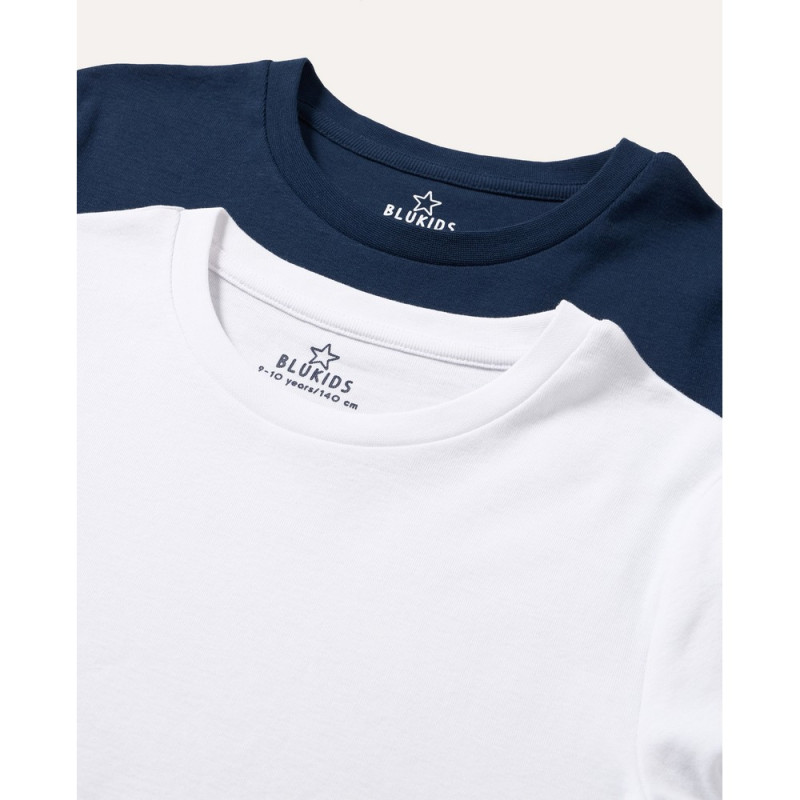 BLUKIDS MAJICA DUG RUKAV WHITE/BLUE