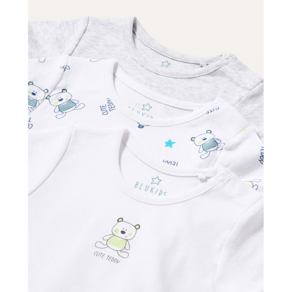 BLUKIDS BODI KRATAK RUKAV GREY MELANGE