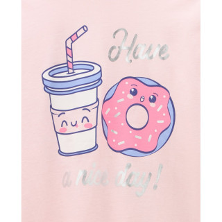 BLUKIDS PIDZAMA PINK/WHITE
