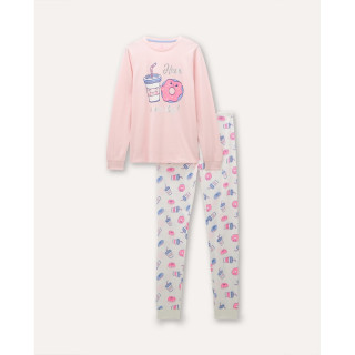 BLUKIDS PIDZAMA PINK/WHITE 