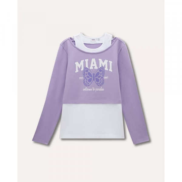 BLUKIDS MAJICA DUG RUKAV VIOLET