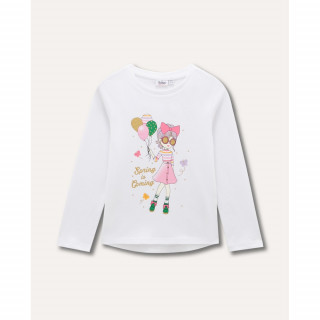 BLUKIDS MAJICA DUG RUKAV BRIGHT WHITE