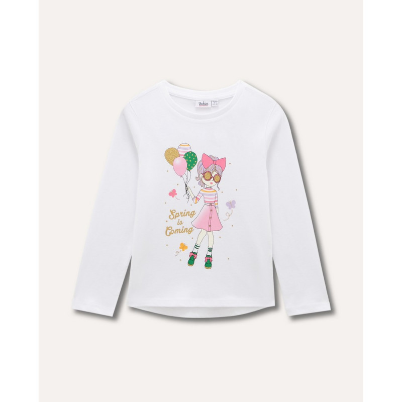 BLUKIDS MAJICA DUG RUKAV BRIGHT WHITE