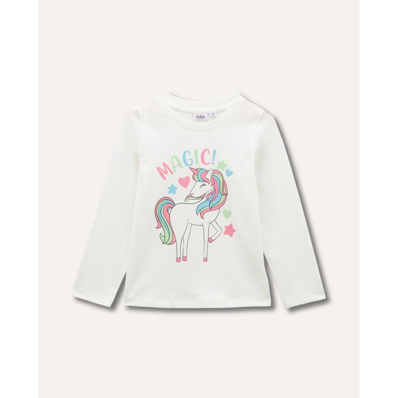 BLUKIDS MAJICA DUG RUKAV OFF WHITE