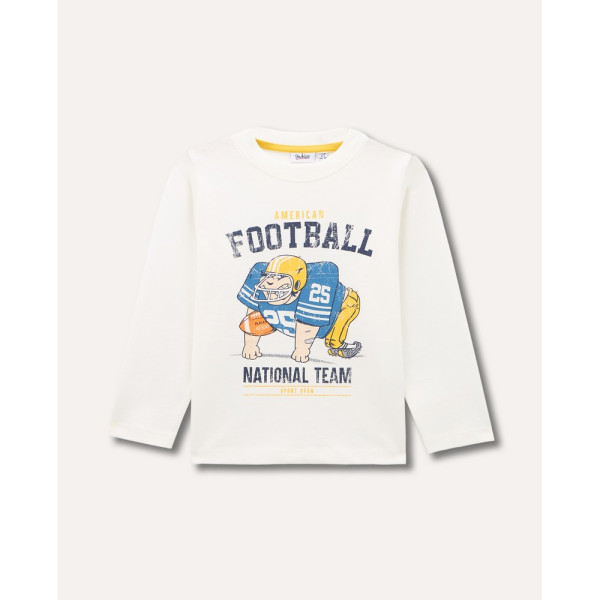 BLUKIDS MAJICA DUG RUKAV OFF WHITE