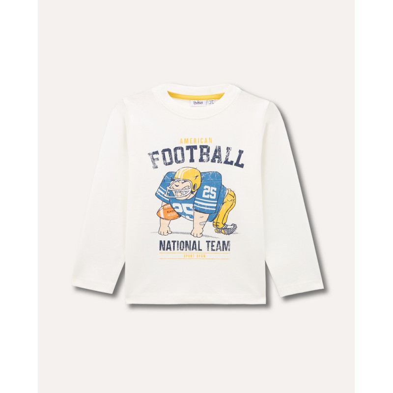 BLUKIDS MAJICA DUG RUKAV OFF WHITE