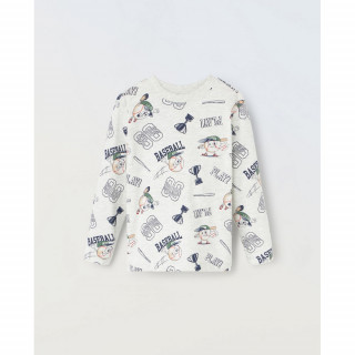 BLUKIDS MAJICA DUG RUKAV LIGHT GREY MELANGE