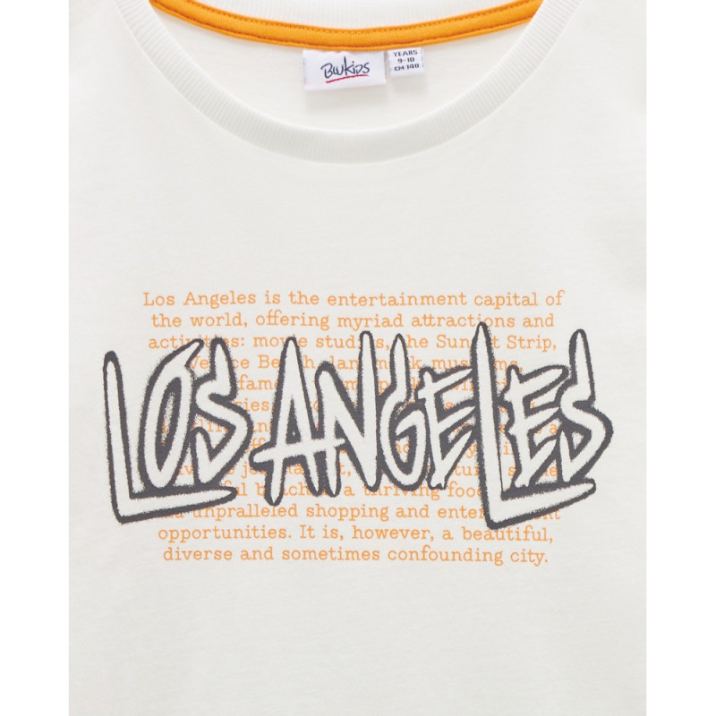 BLUKIDS MAJICA DUG RUKAV OFF WHITE