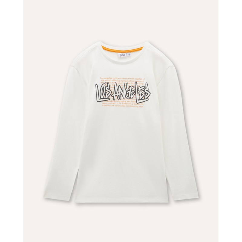 BLUKIDS MAJICA DUG RUKAV OFF WHITE