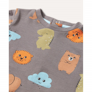 BLUKIDS MAJICA DUG RUKAV DARK GREY