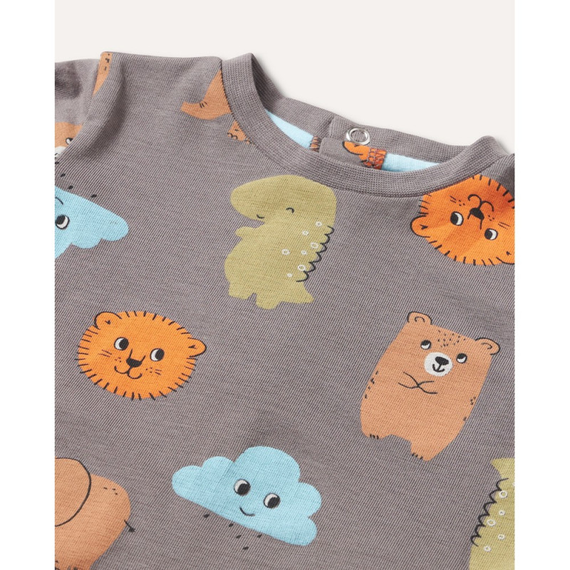 BLUKIDS MAJICA DUG RUKAV DARK GREY