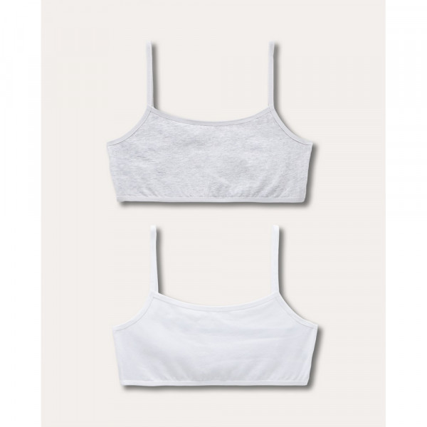 BLUKIDS TOP BRUSHALTER WHITE/GREY