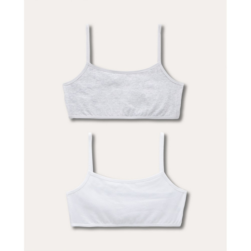 BLUKIDS TOP BRUSHALTER WHITE/GREY