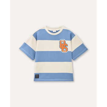 BLUKIDS MAJICA KRATAK RUKAV AZURE/WHITE 