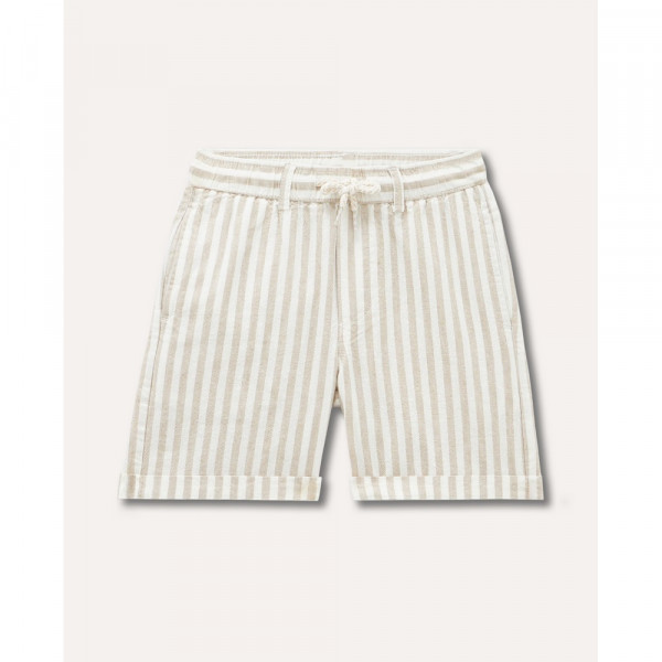 BLUKIDS SORTS WHITE-STRIPED BROWN