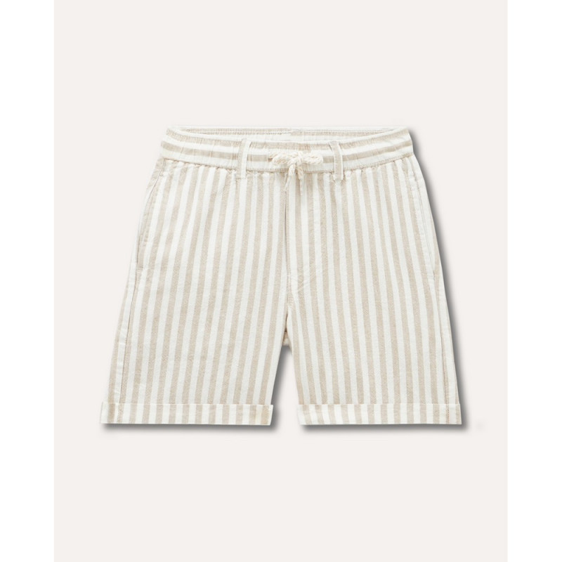 BLUKIDS SORTS WHITE-STRIPED BROWN