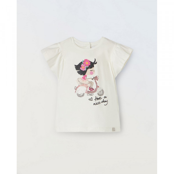 BLUKIDS MAJICA KRATAK RUKAV OFF WHITE